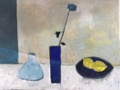 Stilleben  mit Zitronen, Öl a. LW, 60 x 80